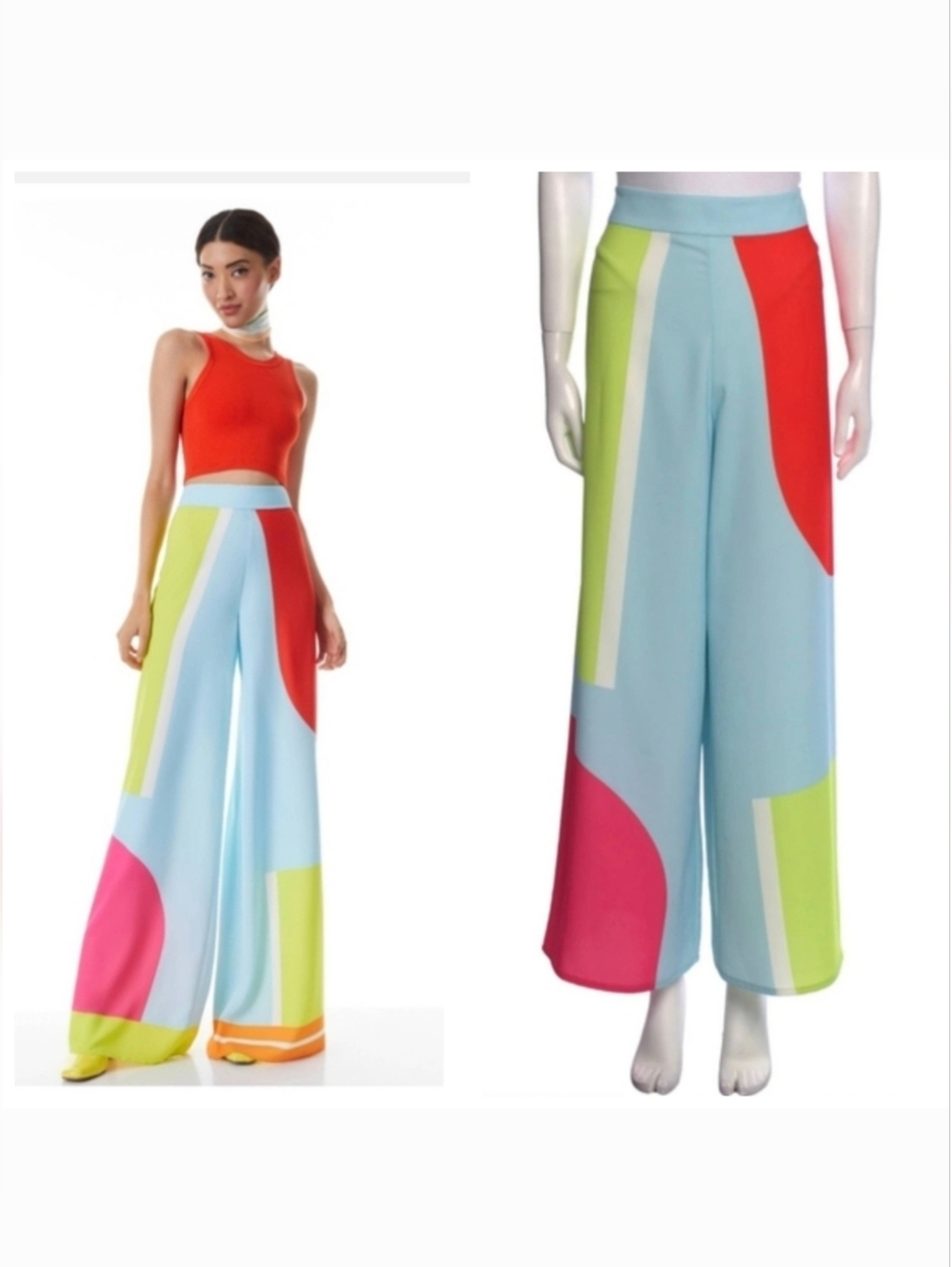 ALICE + OLIVIA ATHENA WIDE LEG PANT SIZE 2